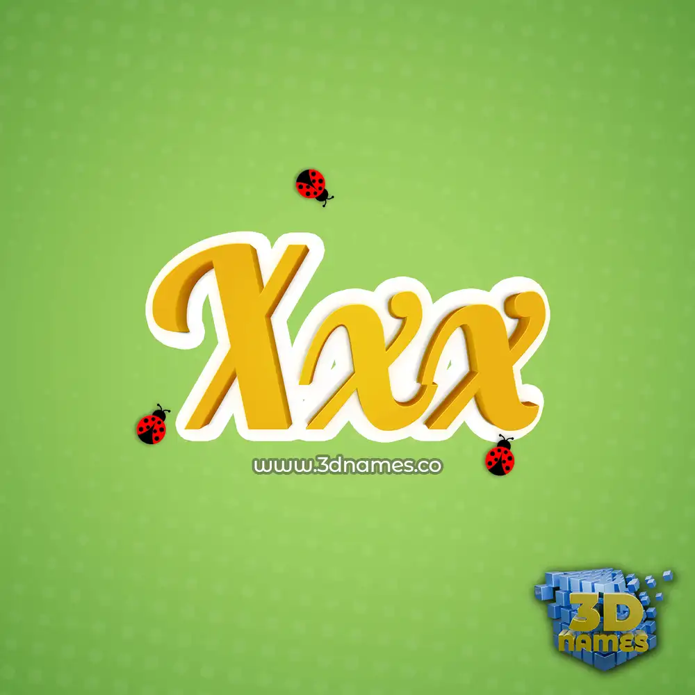 xxx in Ladybugs style - 3D name wallpaper