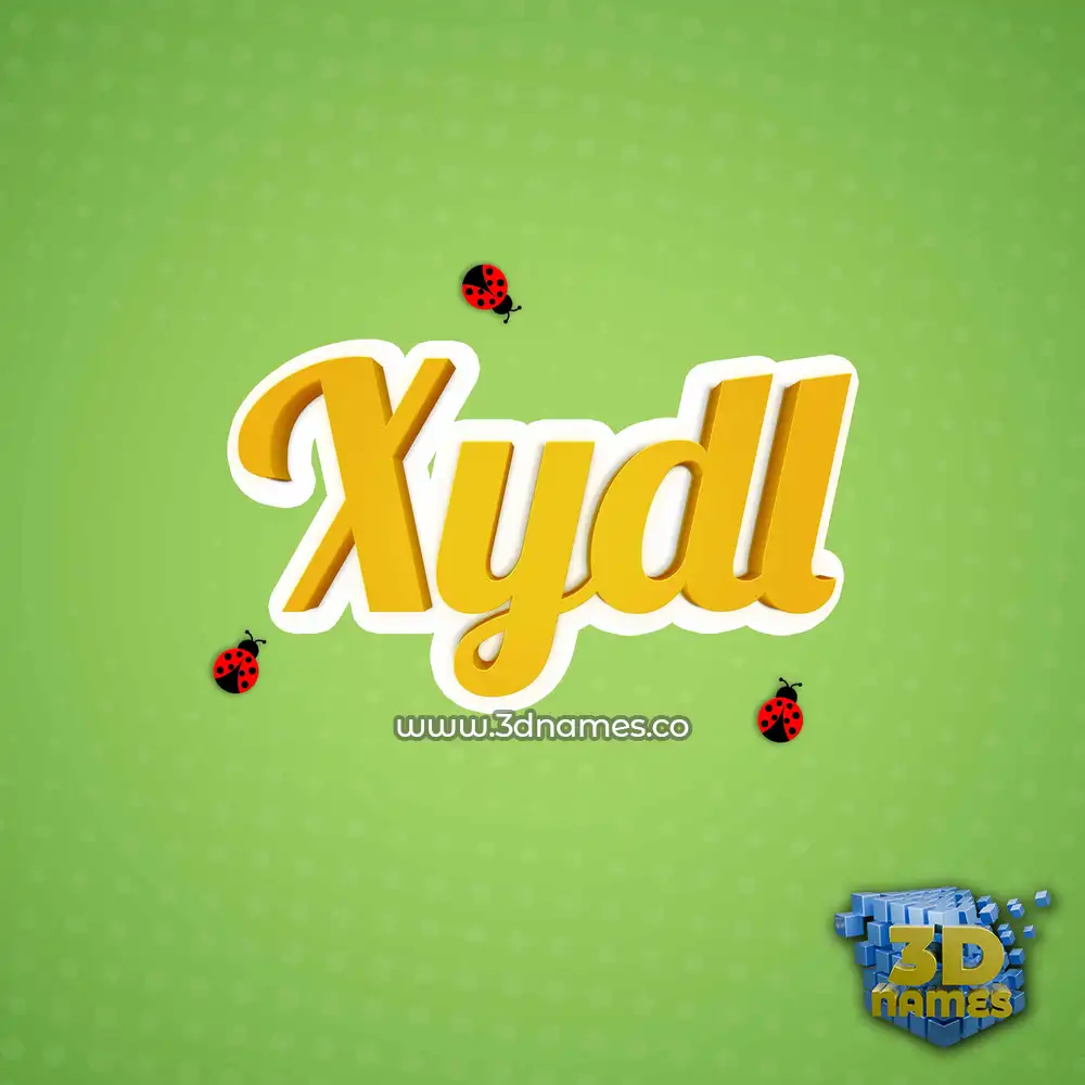 xydl in Ladybugs style - 3D name wallpaper