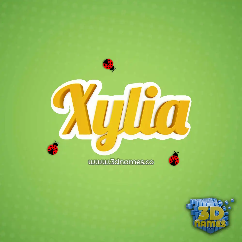 xylia in Ladybugs style - 3D name wallpaper