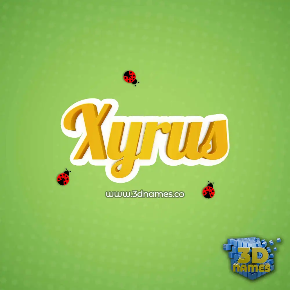 xyrus in Ladybugs style - 3D name wallpaper