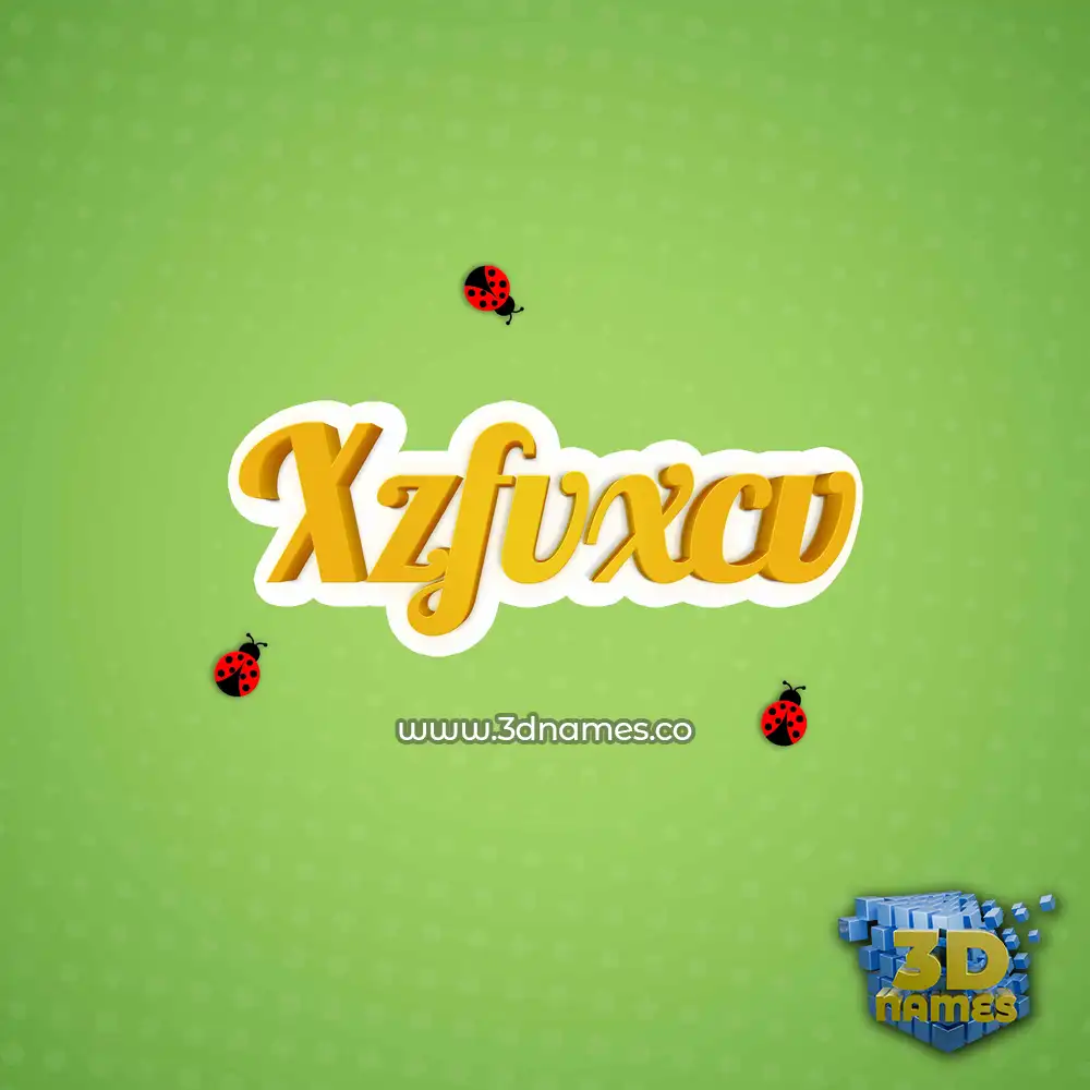 xzfvxcv in Ladybugs style - 3D name wallpaper