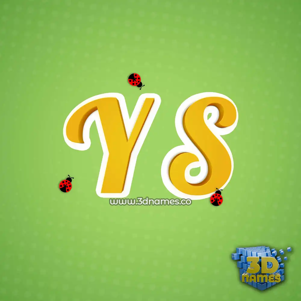 y s in Ladybugs style - 3D name wallpaper