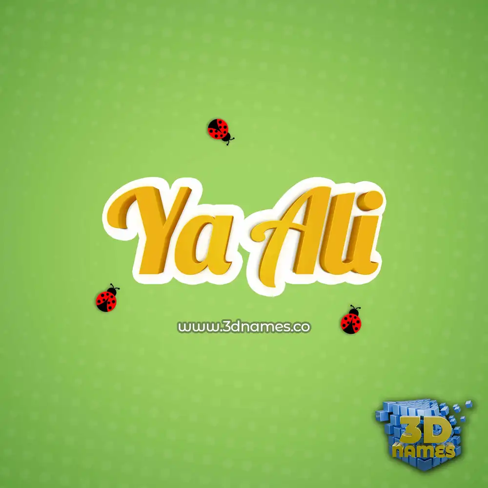 ya ali in Ladybugs style - 3D name wallpaper