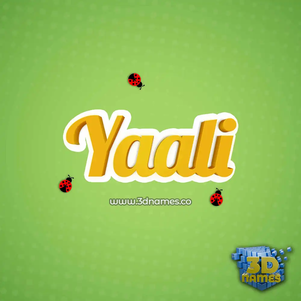 yaali in Ladybugs style - 3D name wallpaper