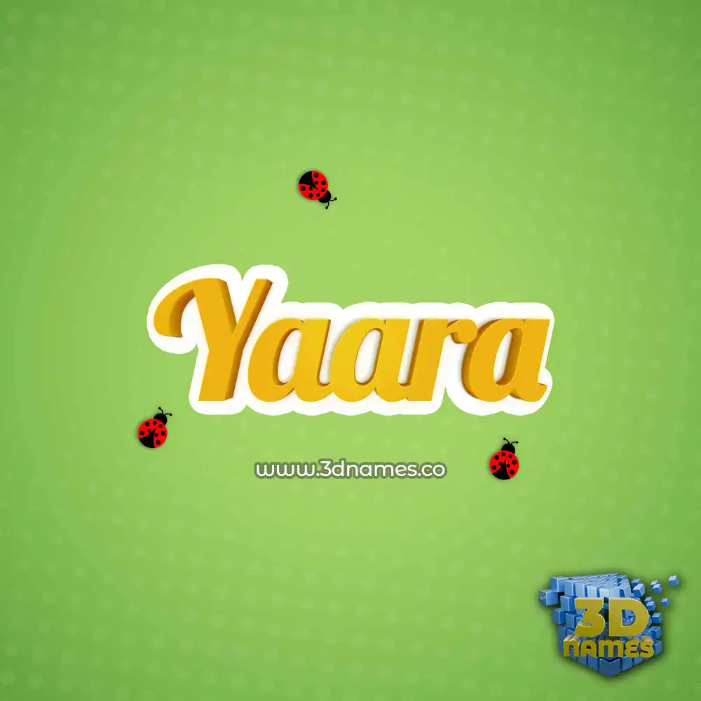 yaara in Ladybugs style - 3D name wallpaper