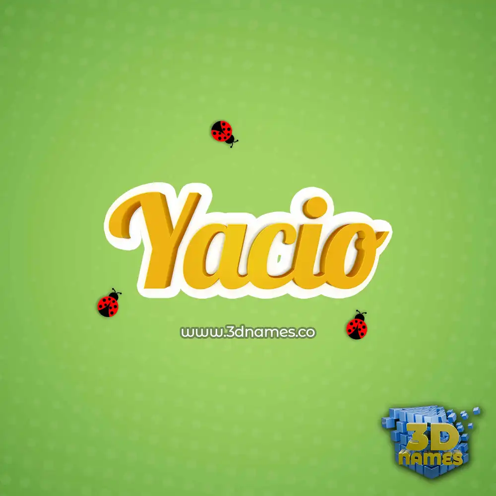 yacio in Ladybugs style - 3D name wallpaper
