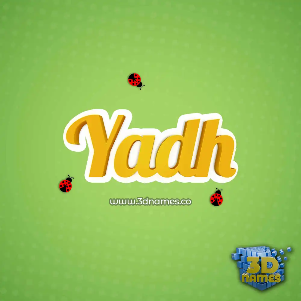yadh in Ladybugs style - 3D name wallpaper