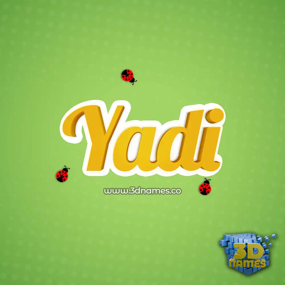 yadi in Ladybugs style - 3D name wallpaper