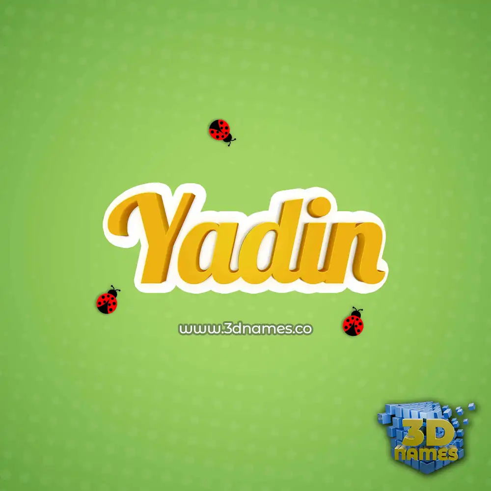 yadin in Ladybugs style - 3D name wallpaper