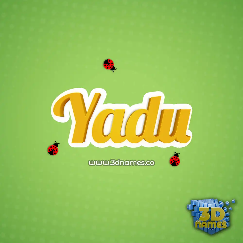 yadu in Ladybugs style - 3D name wallpaper