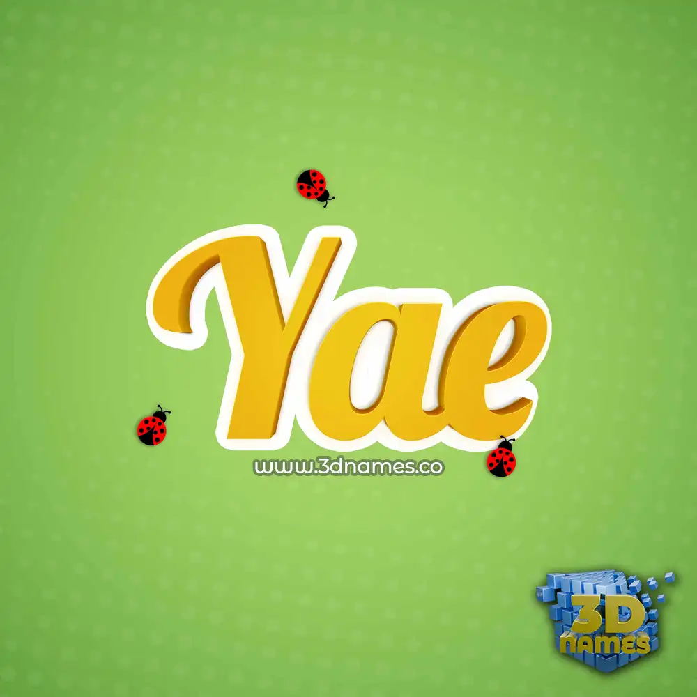 yae in Ladybugs style - 3D name wallpaper