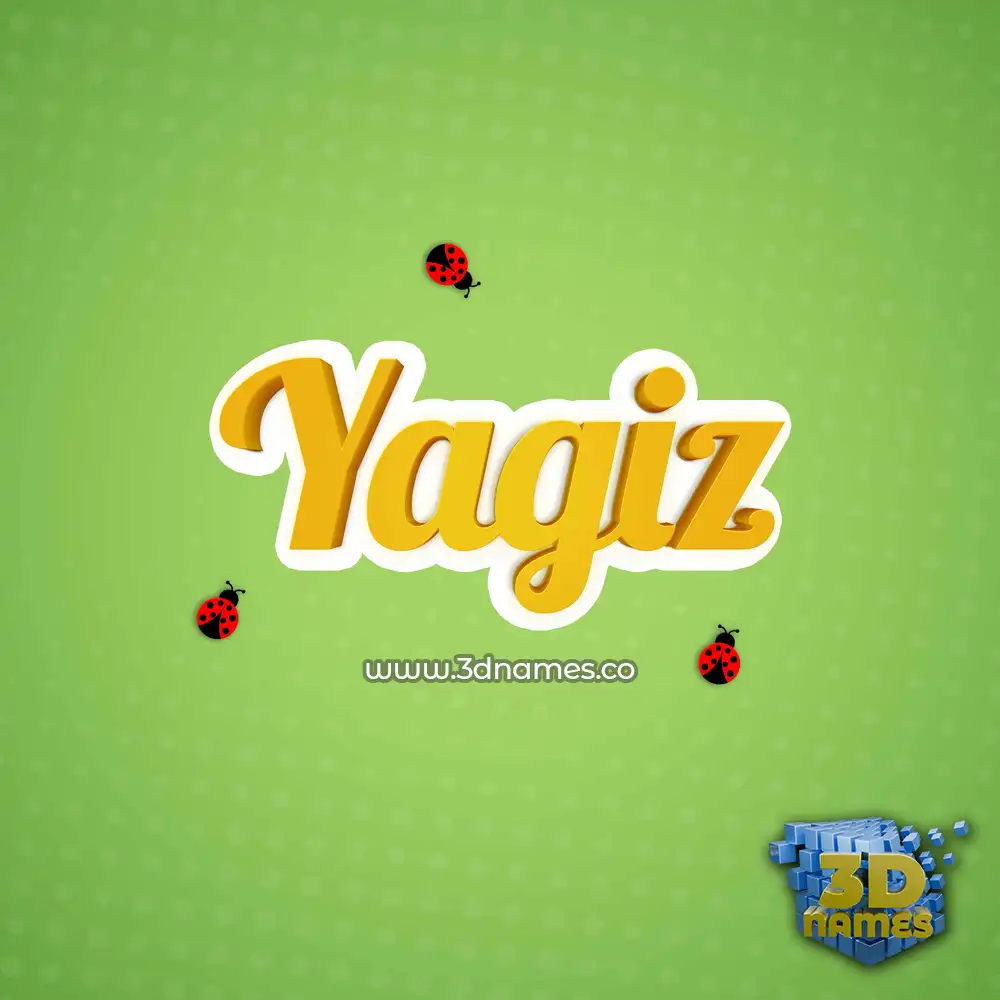 yagiz in Ladybugs style - 3D name wallpaper
