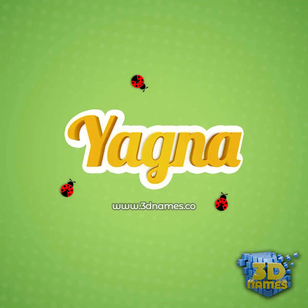 yagna in Ladybugs style - 3D name wallpaper
