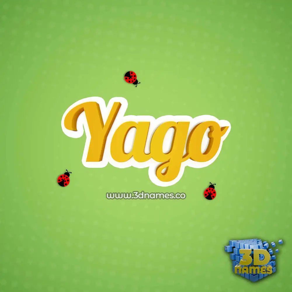 yago in Ladybugs style - 3D name wallpaper