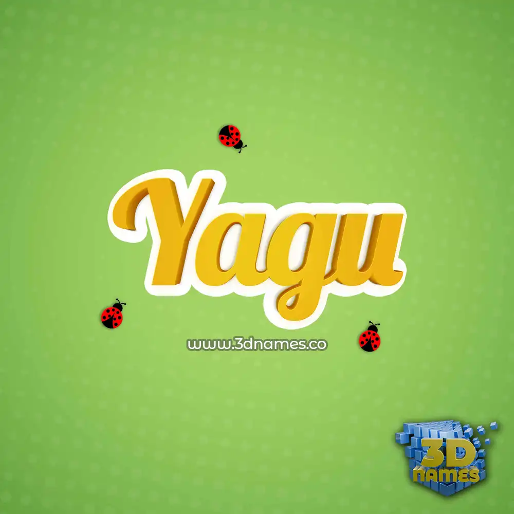 yagu in Ladybugs style - 3D name wallpaper