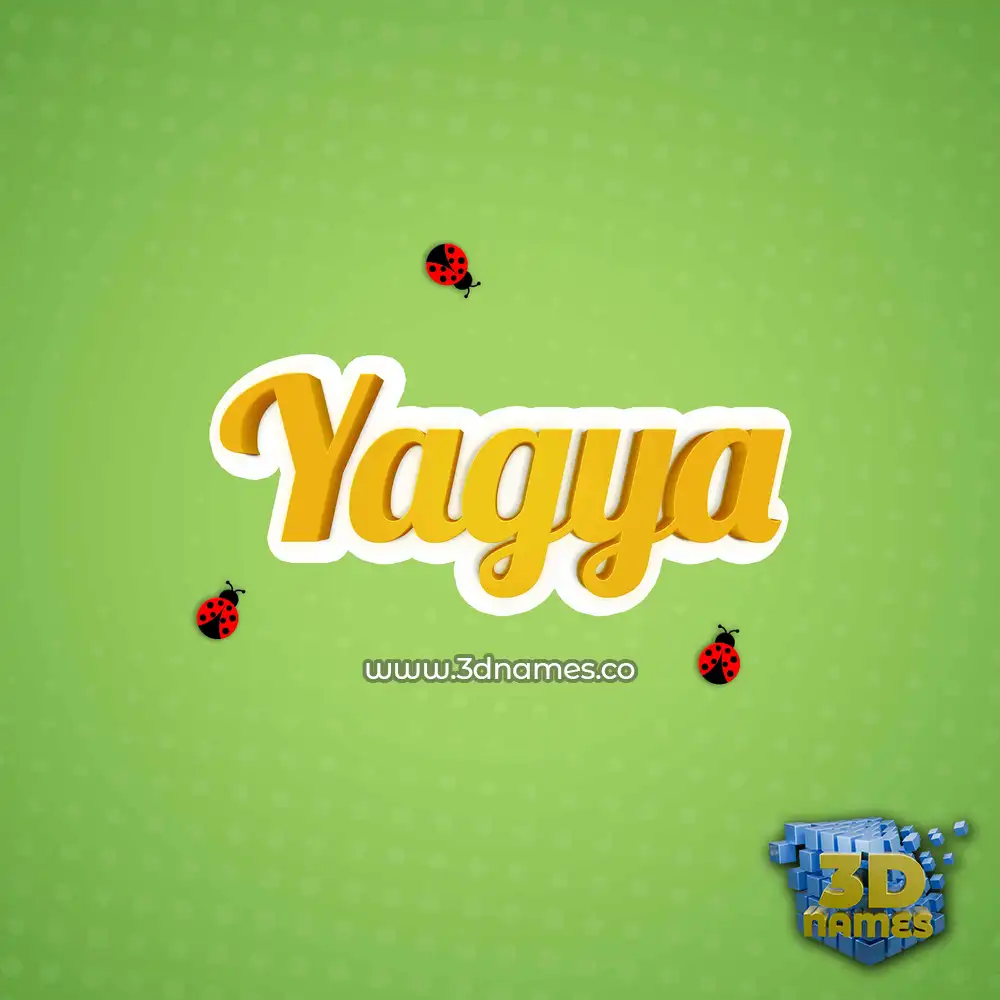 yagya in Ladybugs style - 3D name wallpaper