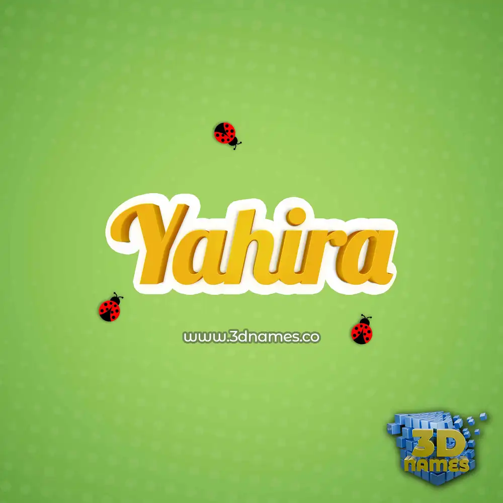 yahira in Ladybugs style - 3D name wallpaper