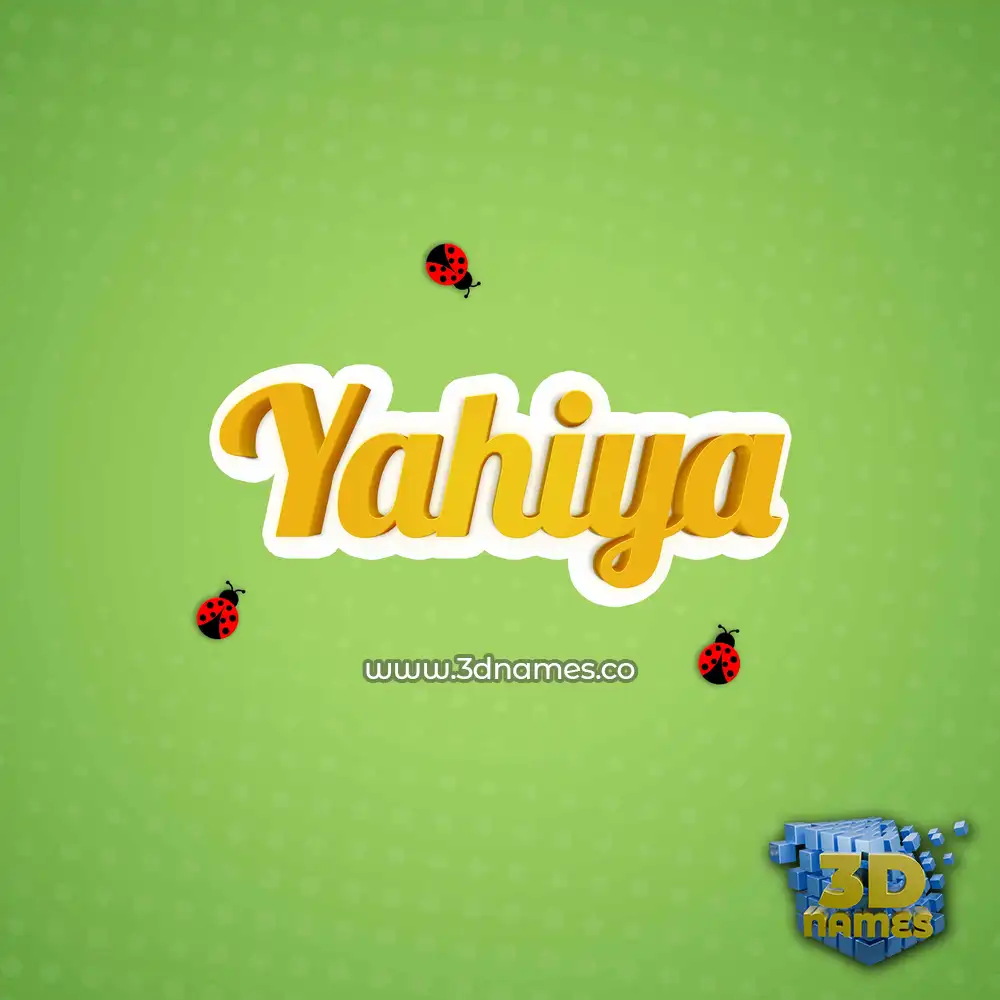 yahiya in Ladybugs style - 3D name wallpaper