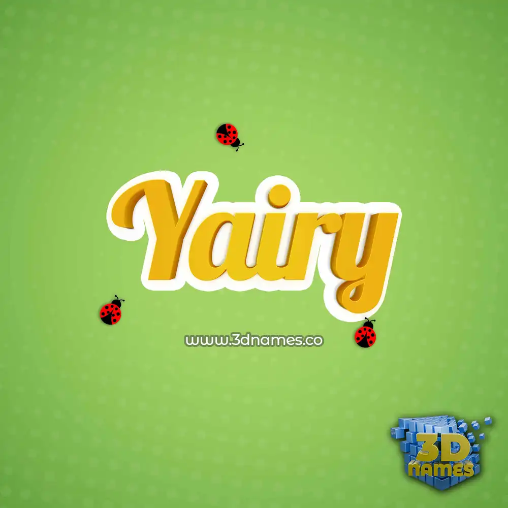 yairy in Ladybugs style - 3D name wallpaper