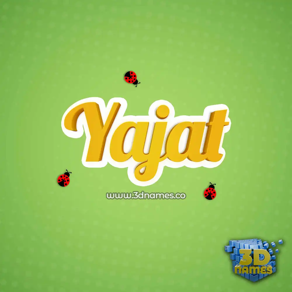 yajat in Ladybugs style - 3D name wallpaper