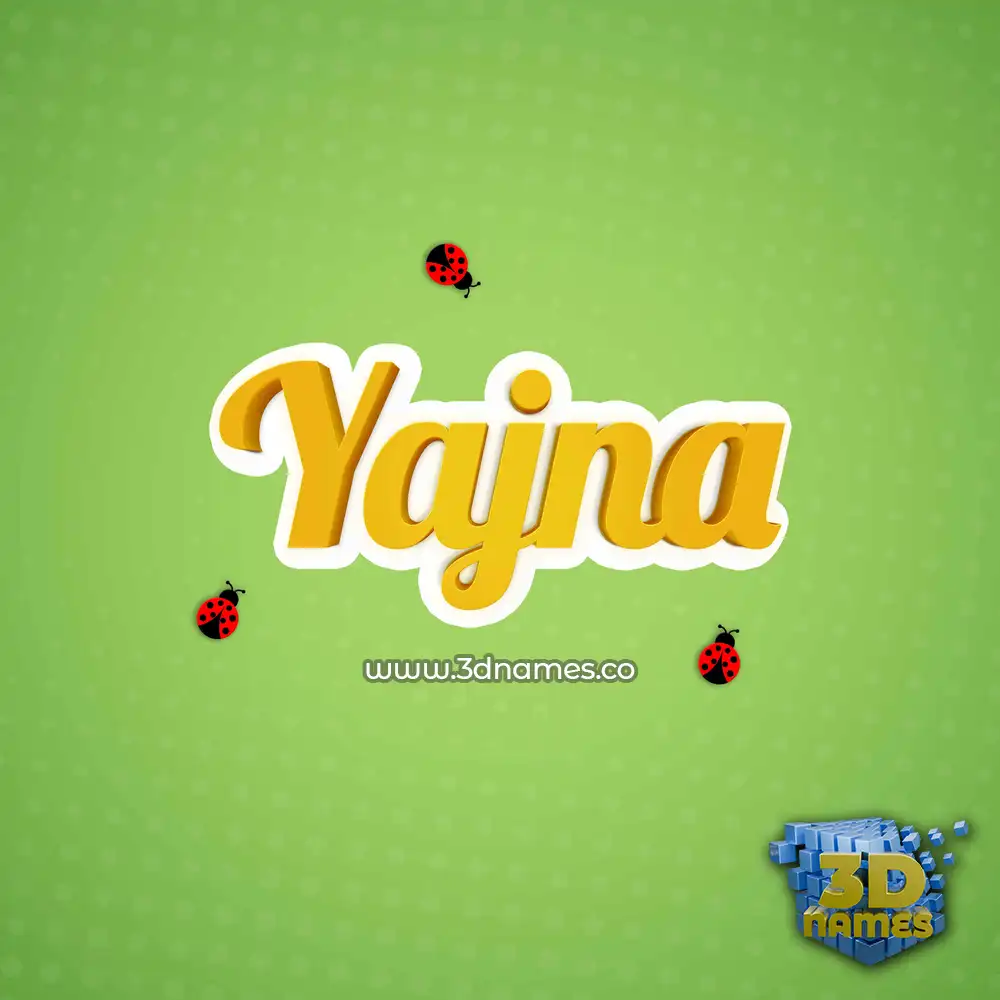 yajna in Ladybugs style - 3D name wallpaper