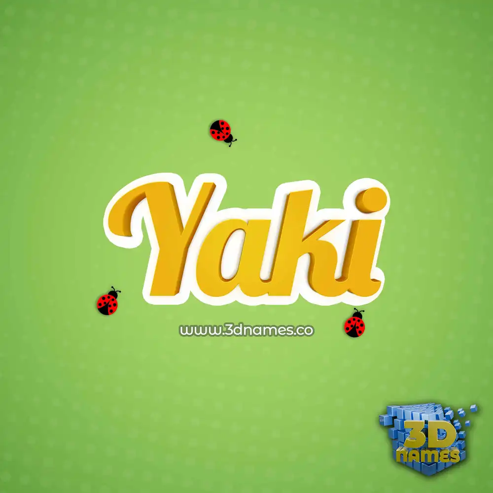yaki in Ladybugs style - 3D name wallpaper