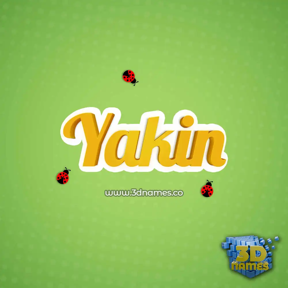yakin in Ladybugs style - 3D name wallpaper