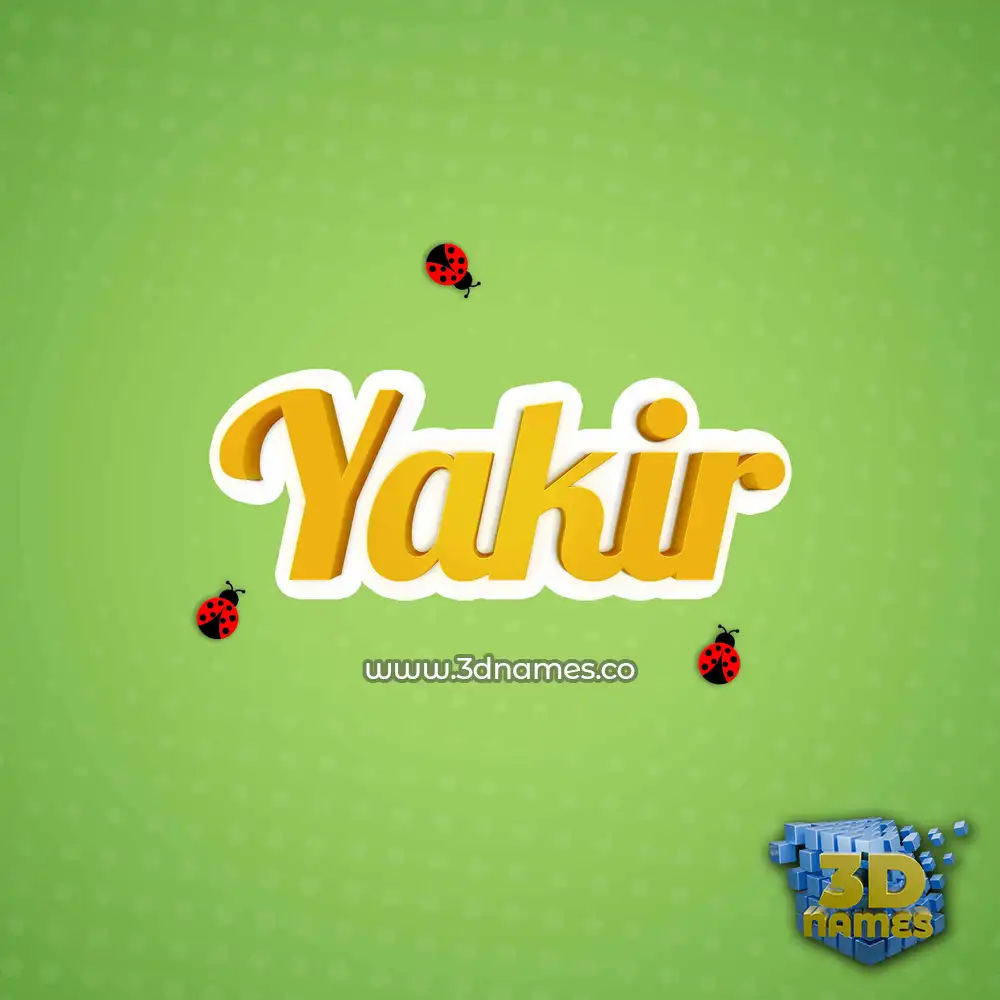yakir in Ladybugs style - 3D name wallpaper