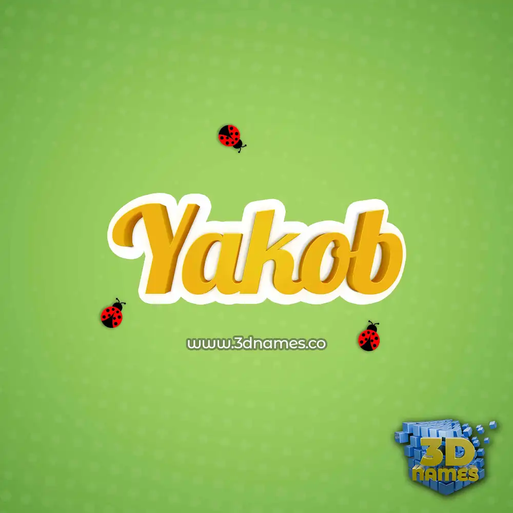 yakob in Ladybugs style - 3D name wallpaper