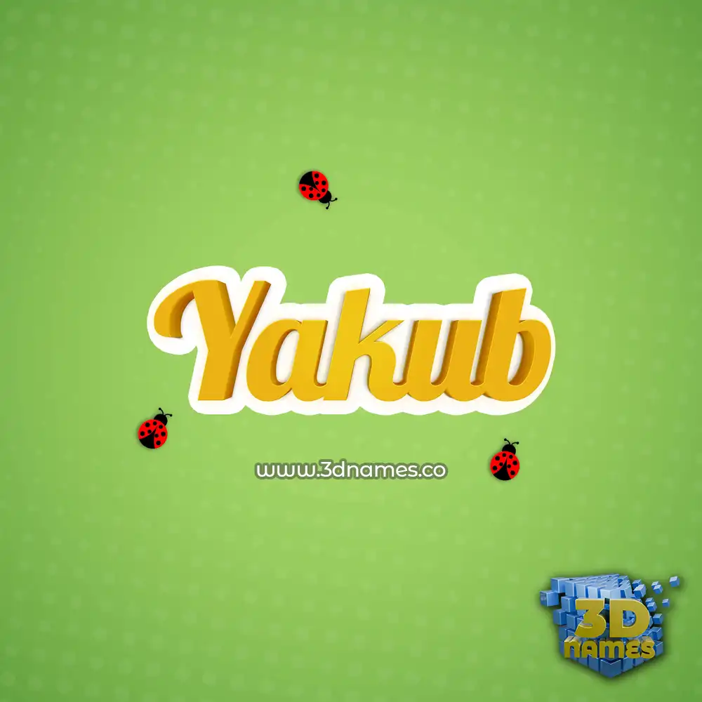 yakub in Ladybugs style - 3D name wallpaper