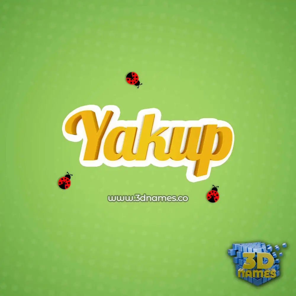 yakup in Ladybugs style - 3D name wallpaper