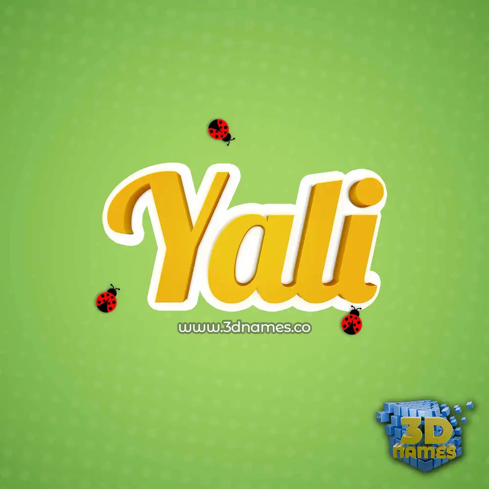 yali in Ladybugs style - 3D name wallpaper