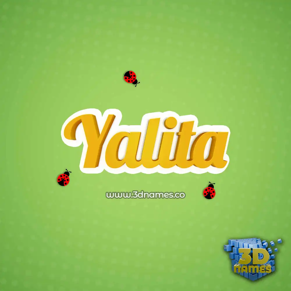yalita in Ladybugs style - 3D name wallpaper