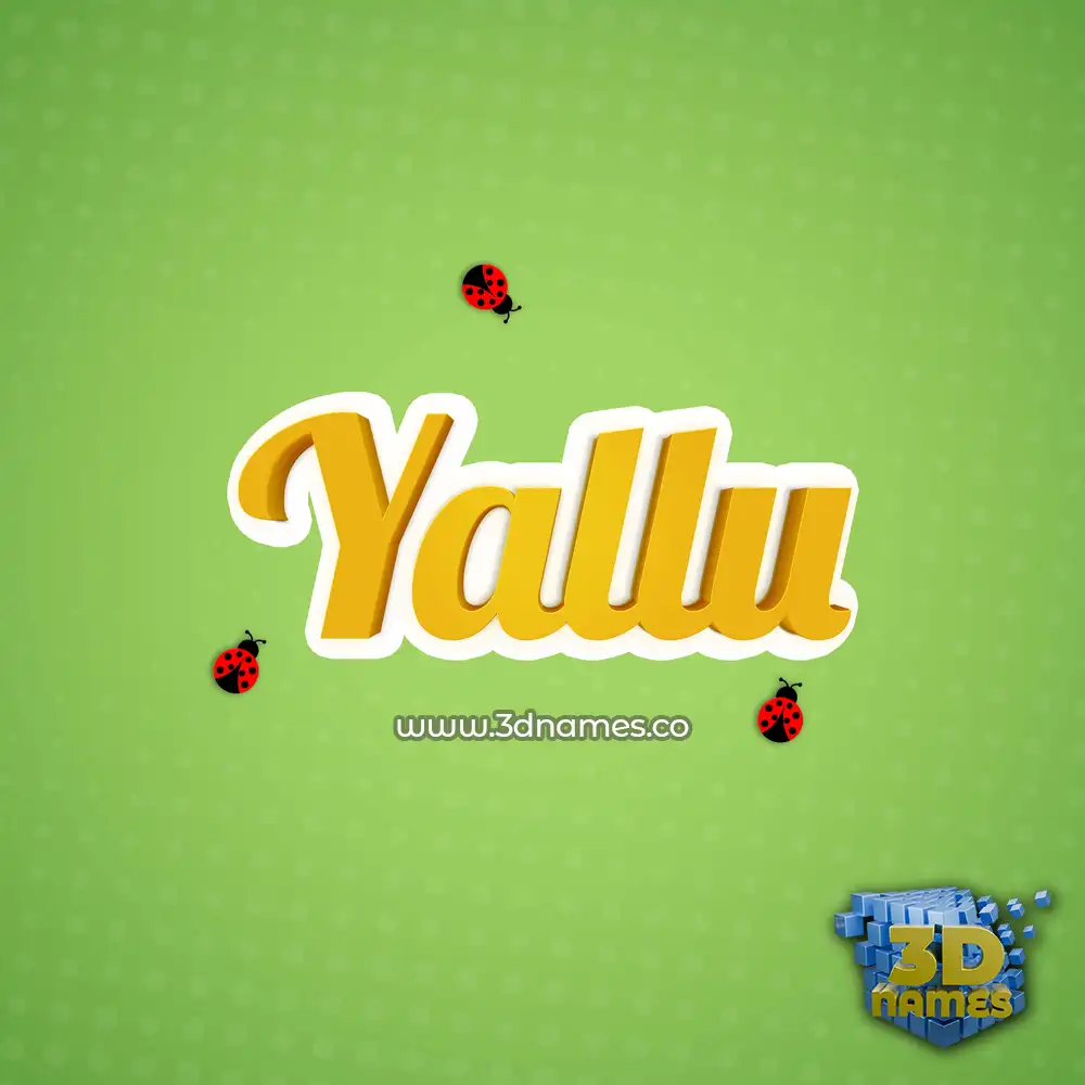 yallu in Ladybugs style - 3D name wallpaper