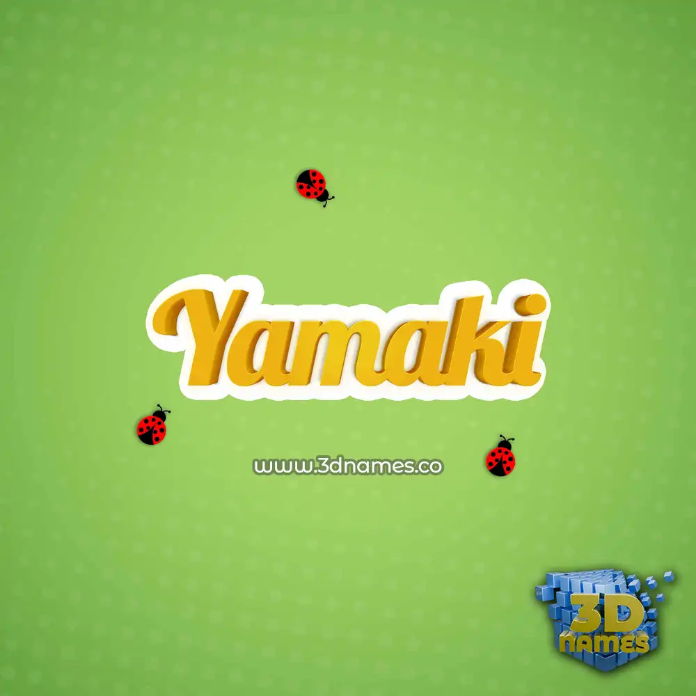 yamaki in Ladybugs style - 3D name wallpaper