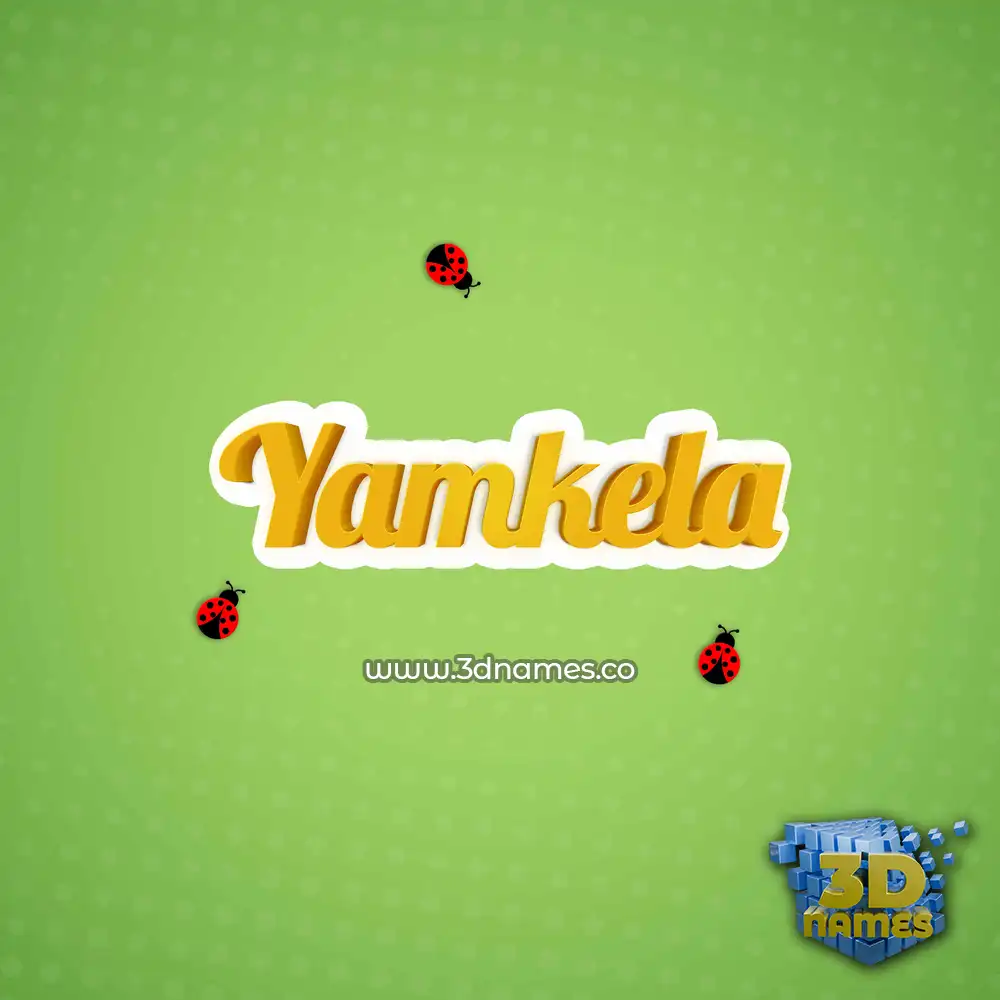 yamkela in Ladybugs style - 3D name wallpaper