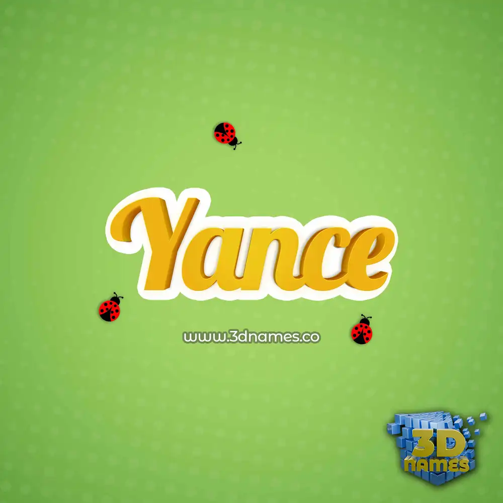 yance in Ladybugs style - 3D name wallpaper