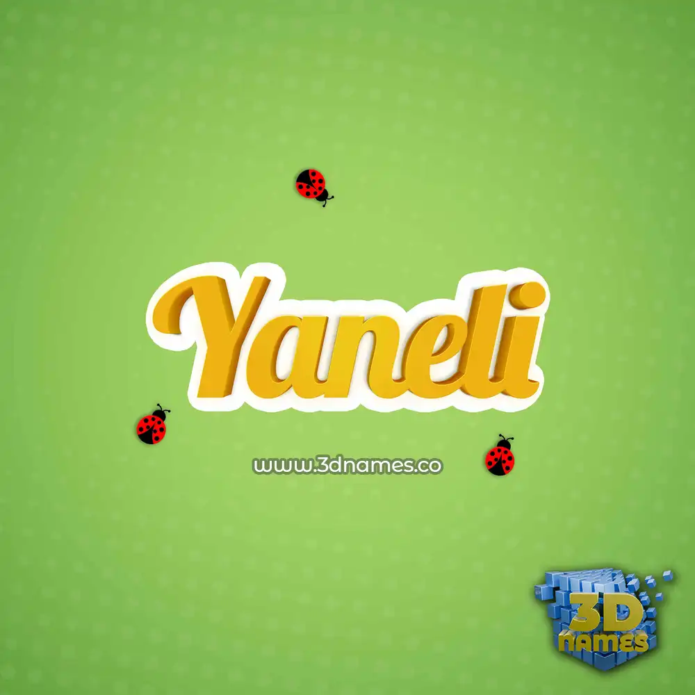 yaneli in Ladybugs style - 3D name wallpaper