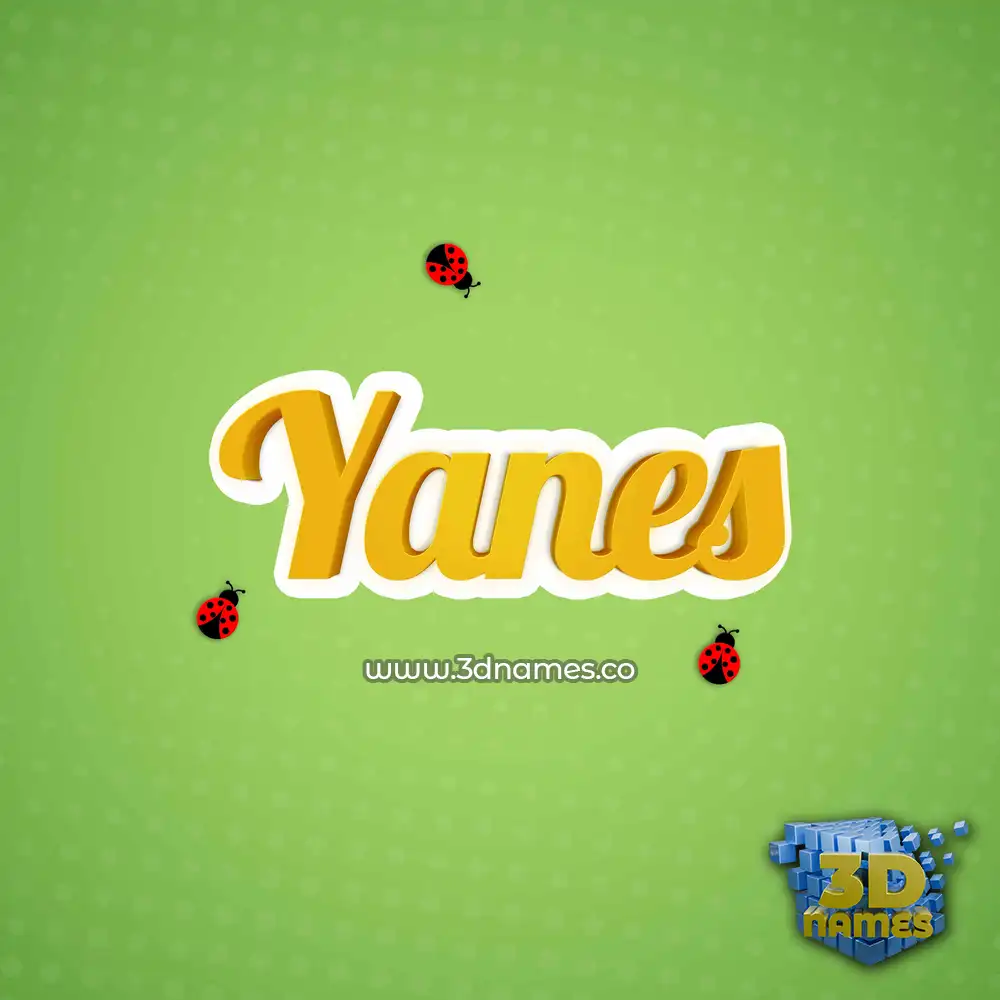 yanes in Ladybugs style - 3D name wallpaper