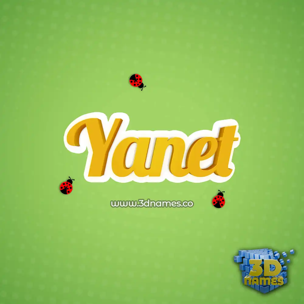 yanet in Ladybugs style - 3D name wallpaper