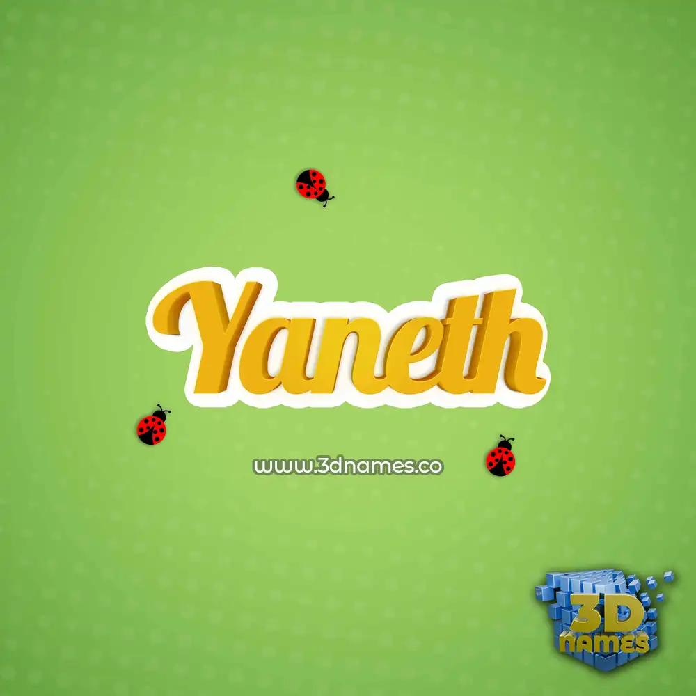 yaneth in Ladybugs style - 3D name wallpaper