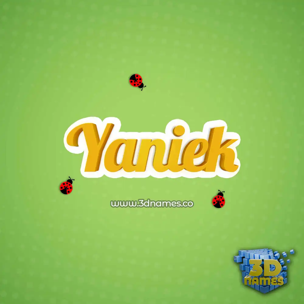 yaniek in Ladybugs style - 3D name wallpaper