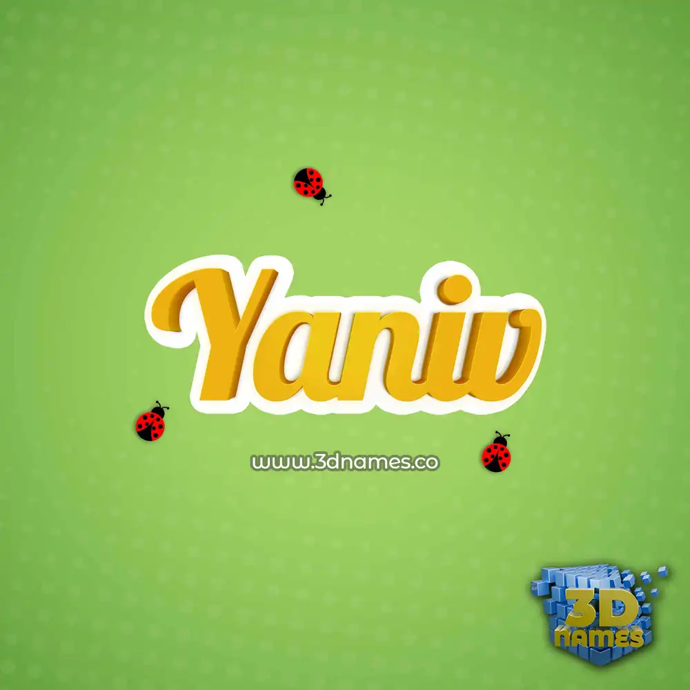 yaniv in Ladybugs style - 3D name wallpaper
