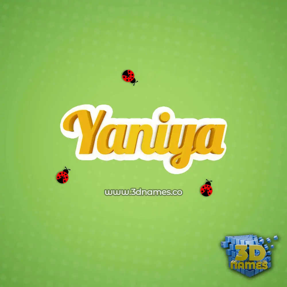 yaniya in Ladybugs style - 3D name wallpaper