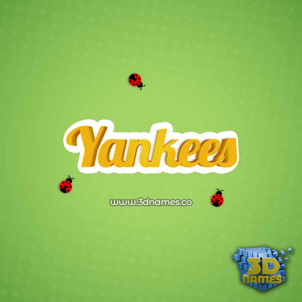 yankees in Ladybugs style - 3D name wallpaper