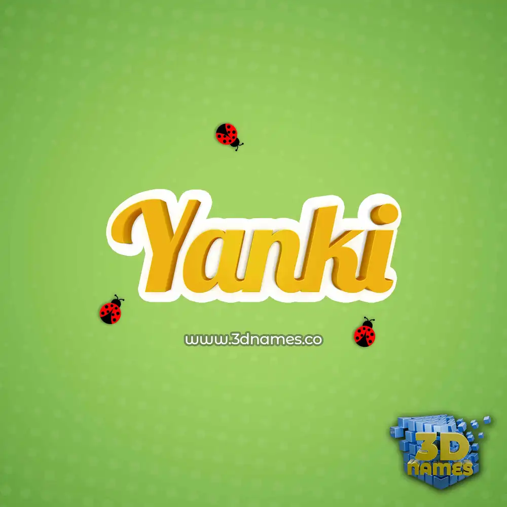 yanki in Ladybugs style - 3D name wallpaper