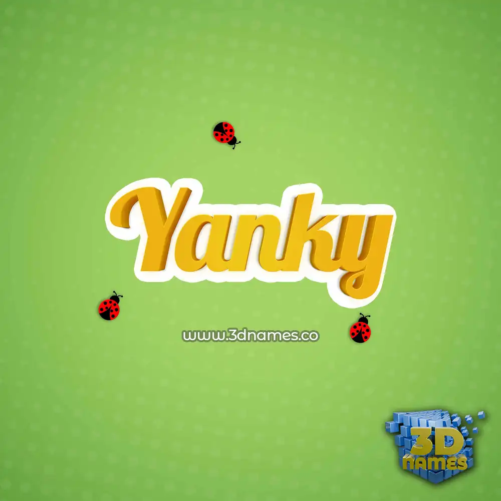 yanky in Ladybugs style - 3D name wallpaper