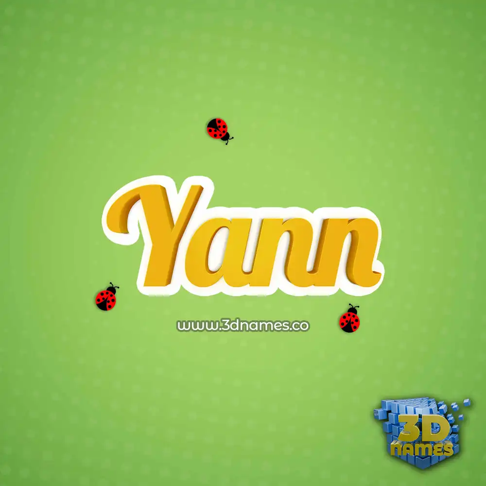 yann in Ladybugs style - 3D name wallpaper