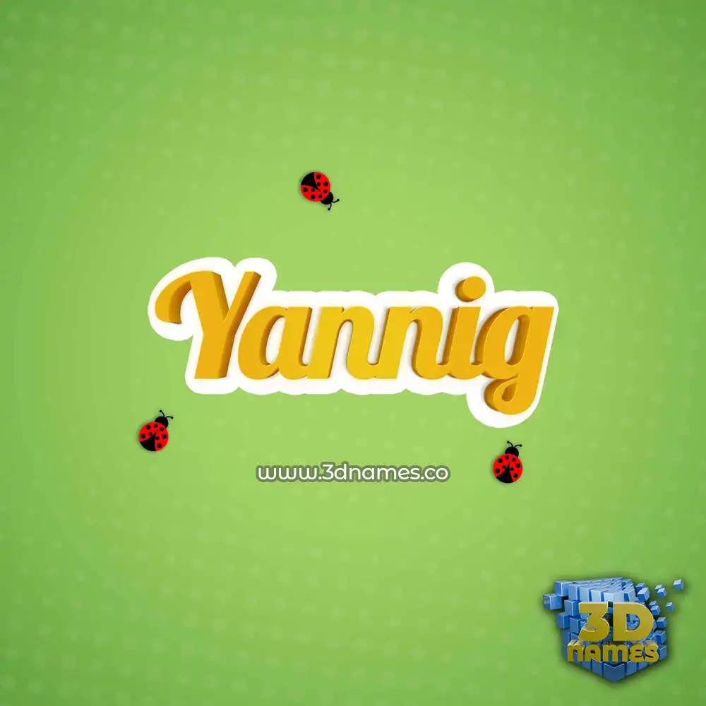 yannig in Ladybugs style - 3D name wallpaper