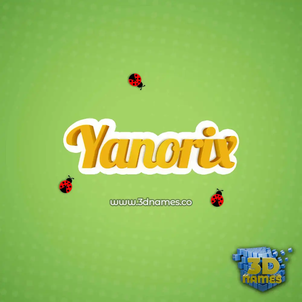 yanorix in Ladybugs style - 3D name wallpaper